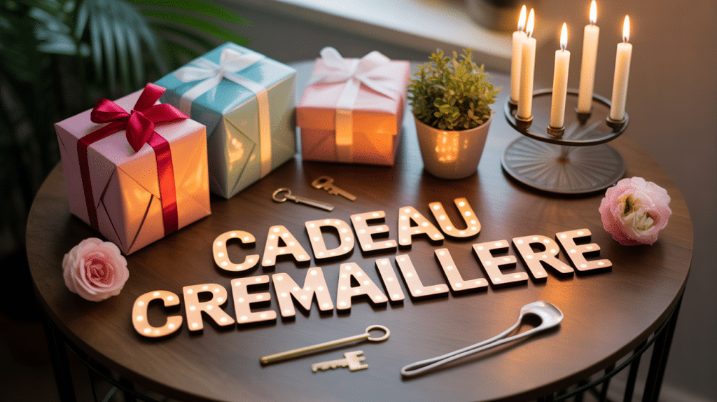 table elegante avec cadeaux cremailere plantes bougie