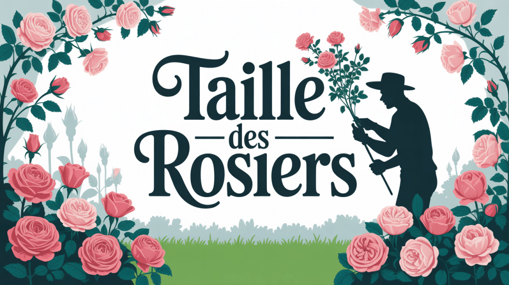 Jardinier taillant des rosiers colorés au printemps