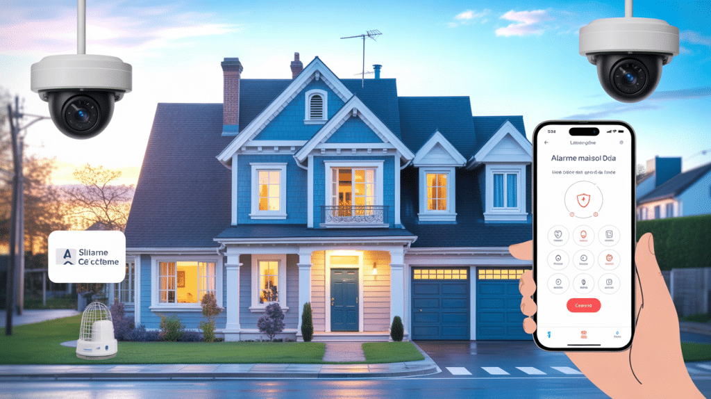 vue moderne système alarme maison qiara complet
