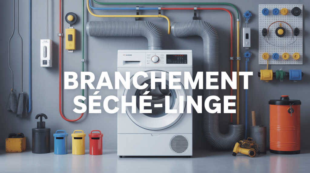 Vue d'ensemble branchement sèche-linge moderne