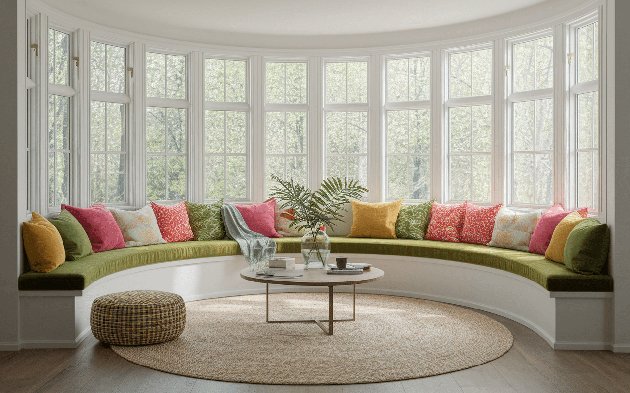 Intérieur cosy bow windows