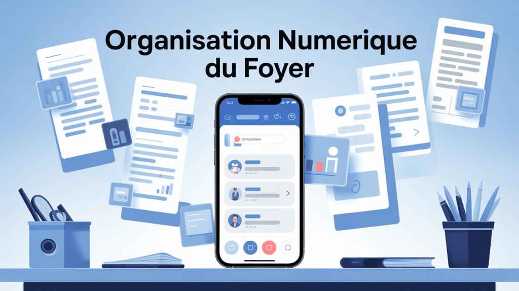 smartphone avec documents papier transformes en icones numeriques home bubble