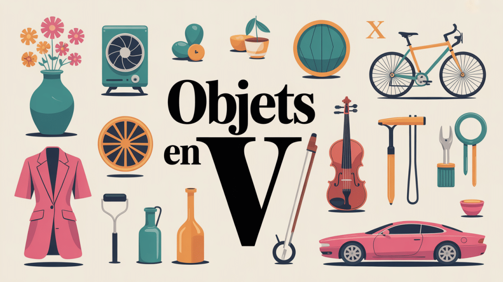 Objets en V divers harmonieusement disposés