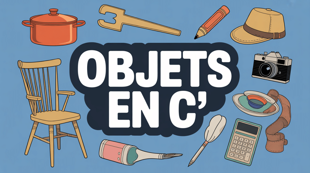 composition colorée d'objets C