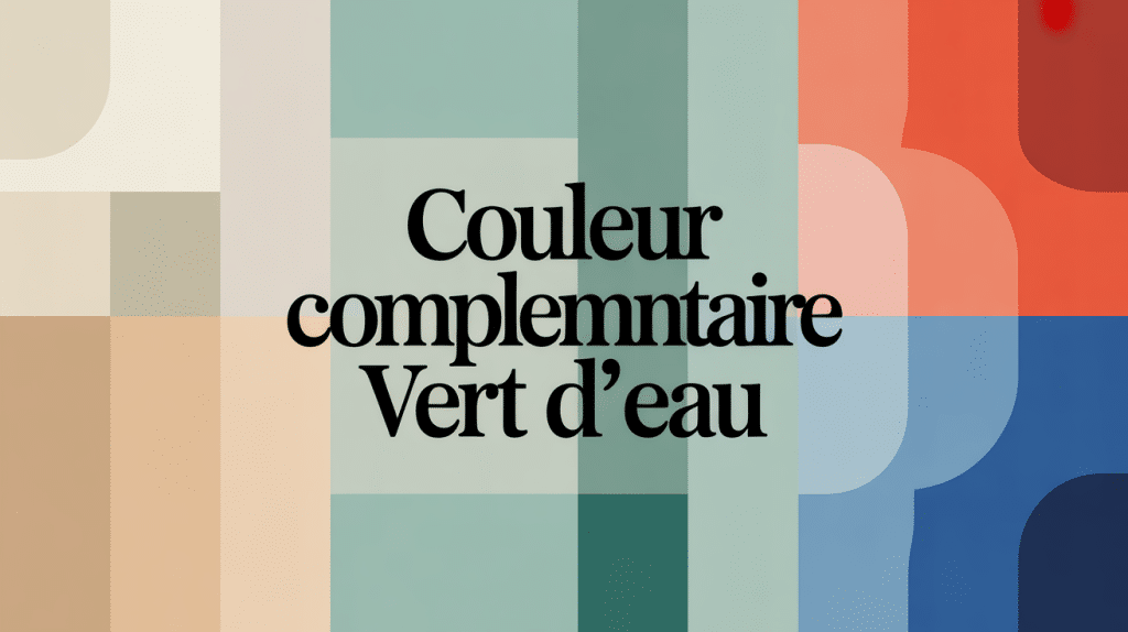 Palette couleur complémentaire vert d'eau élégante avec nuances harmonieuses