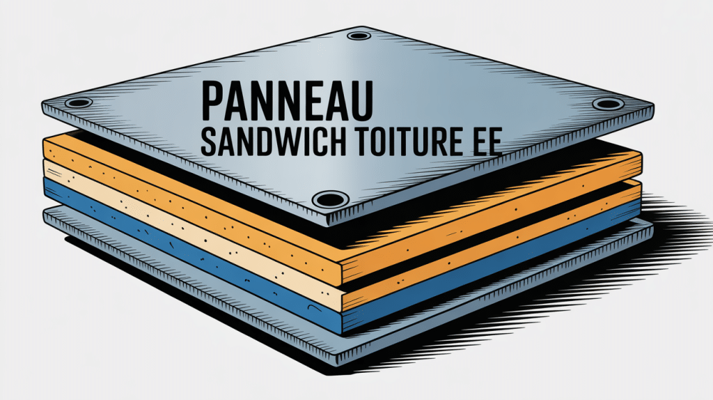 Vue technique panneau sandwich toiture