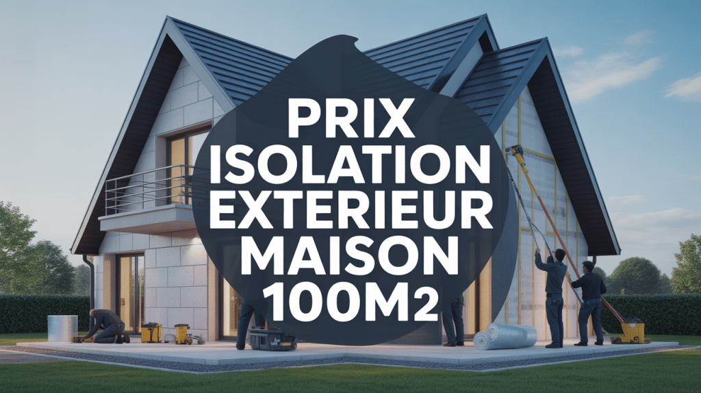 Isolation exterieur maison 100m2 avec echafaudages et ouvriers