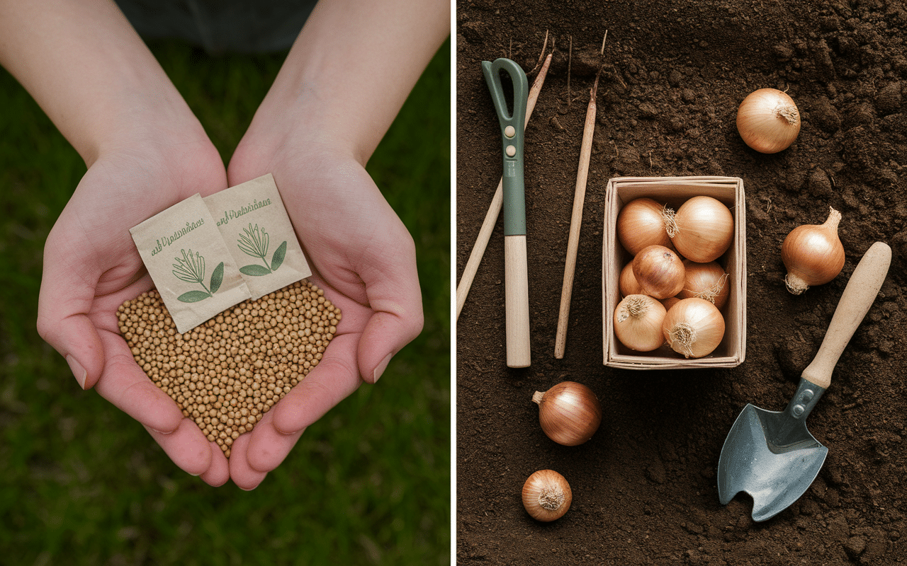 Comparaison graines et bulbilles pour planter les oignons