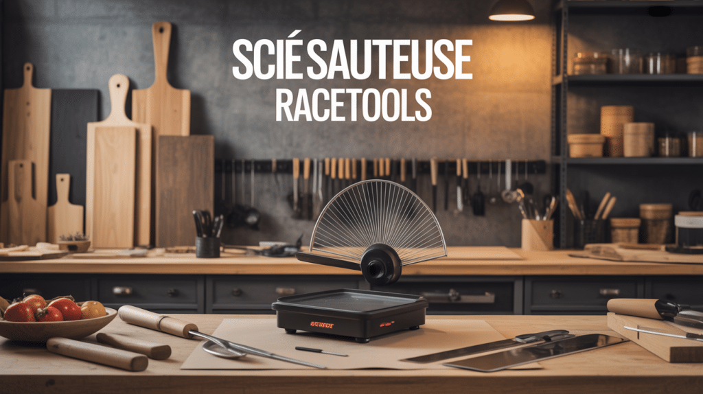 Atelier de menuiserie avec scie sauteuse racetools professionnelle