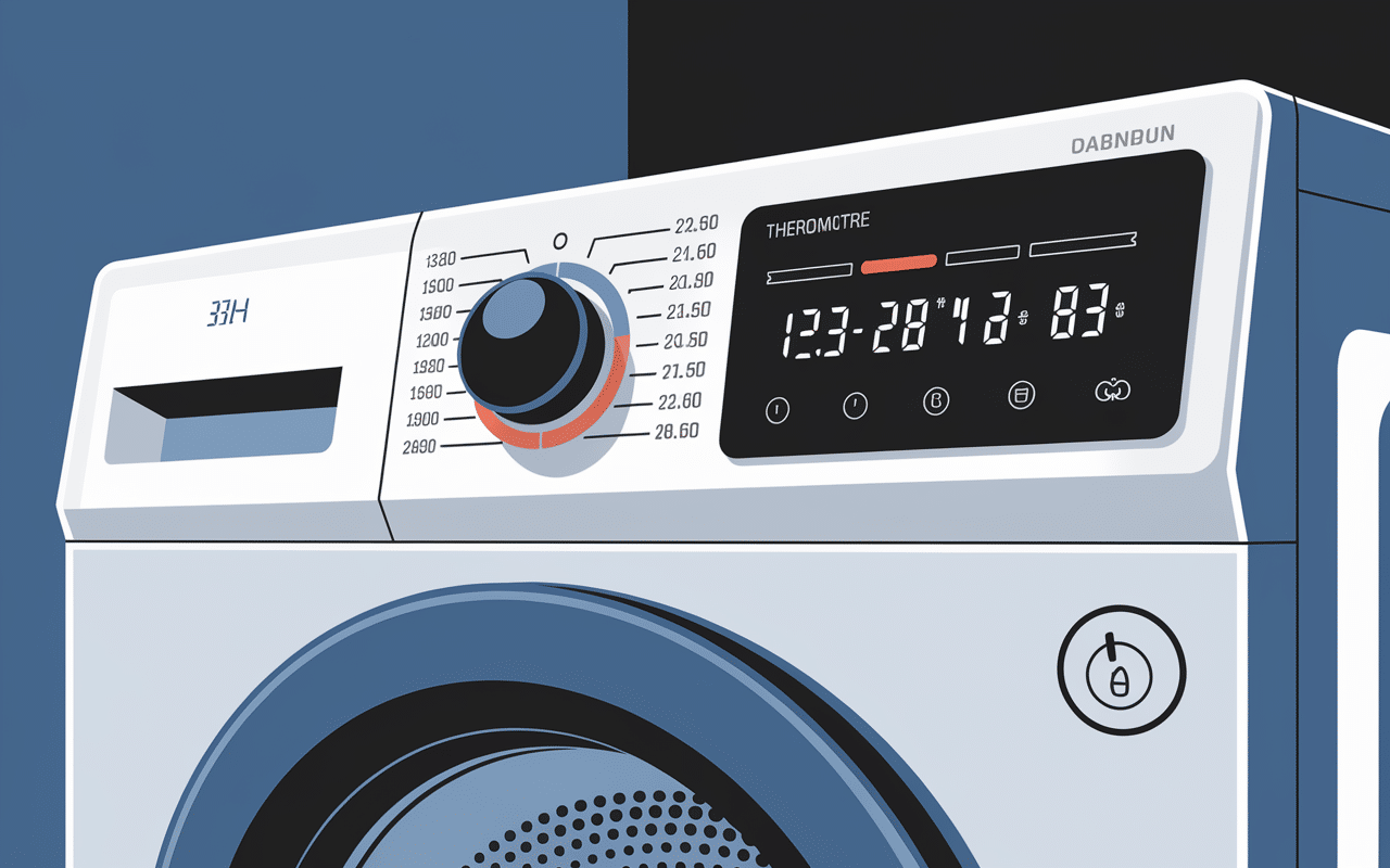 Panneau de contrôle séche linge programme de base