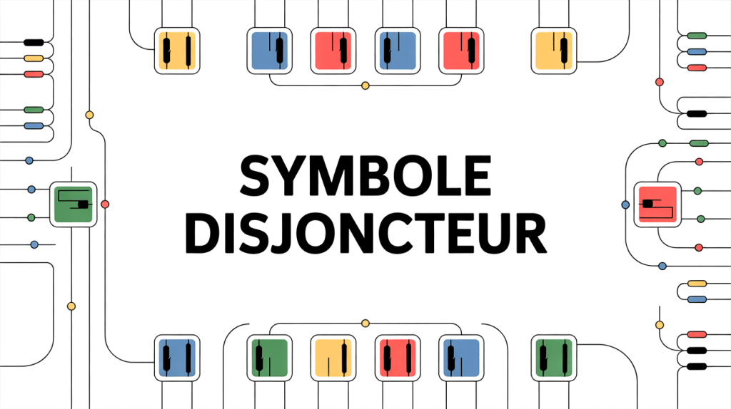 Tableau electrique moderne avec symbole disjoncteur visible