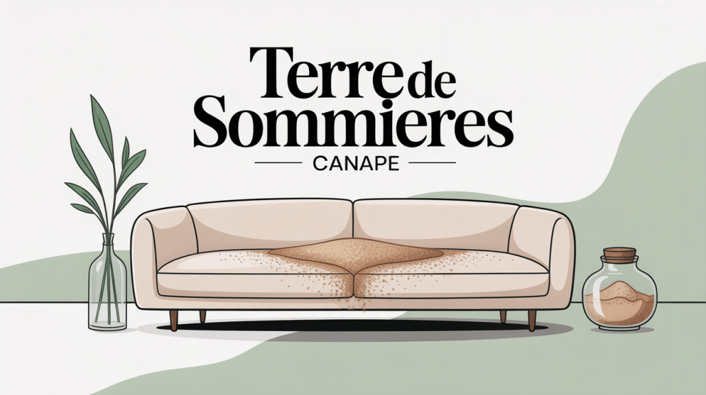 canapé beige avec terre de sommières