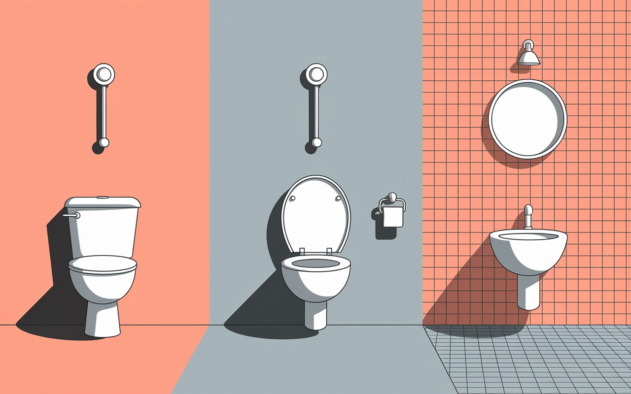 Comparaison des modèles WC à l'anglaise posé, suspendu, compact
