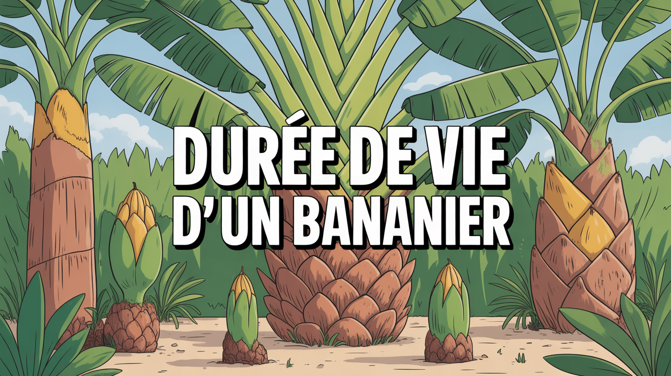 Illustration bananier pseudo-troncs rejets durée de vie d'un bananier