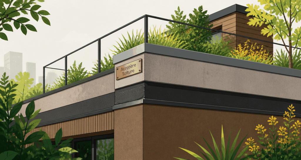 acrotère toiture terrasse béton couvertine relevés étanchéité