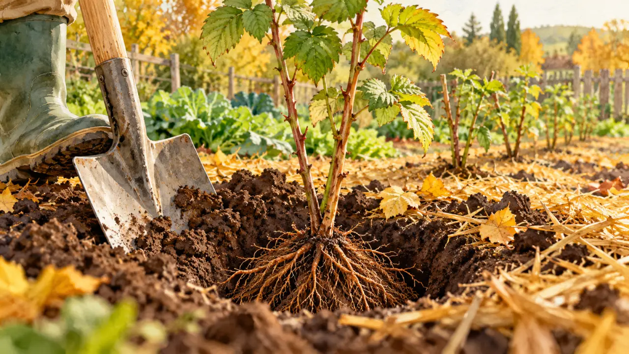 Quand planter des framboisiers : framboisier à racines nues, plantation en automne