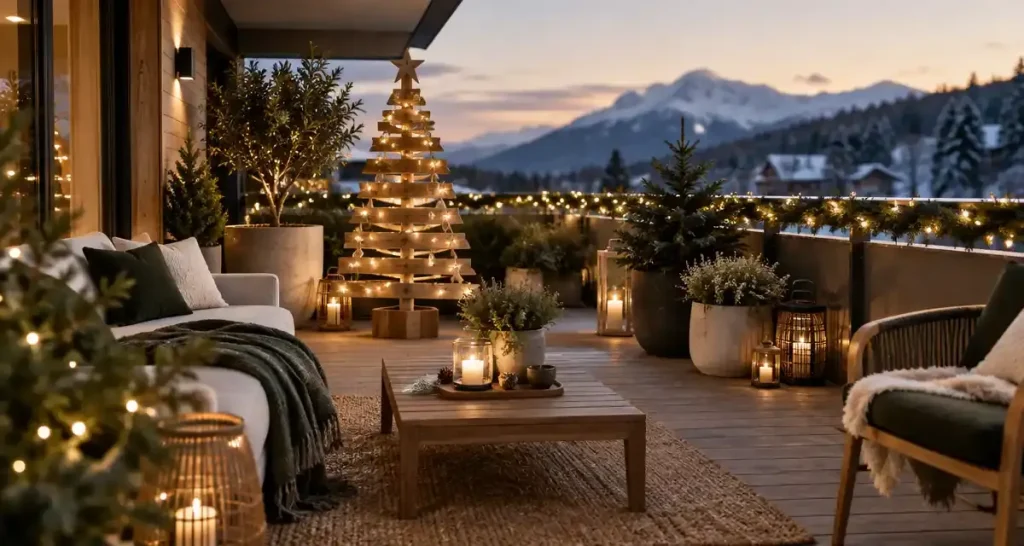 Sapin de Noël en bois : la décoration extérieure qui dure des années